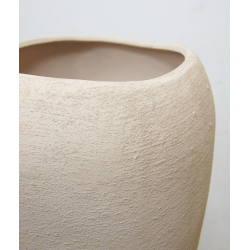 Wazon ceramiczny terakota Wysoki wąski Kremowy 57cm